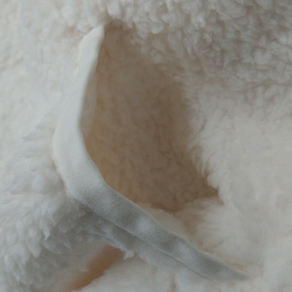 NEW! Women's Wondershop Faux Shearling Matching Family Half Zip Pullover, White - Picture 6 of 14